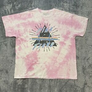 Pink Floyd Prism Tie Dye T Shirt Mens XL Band Graphic Rock Cotton Tee